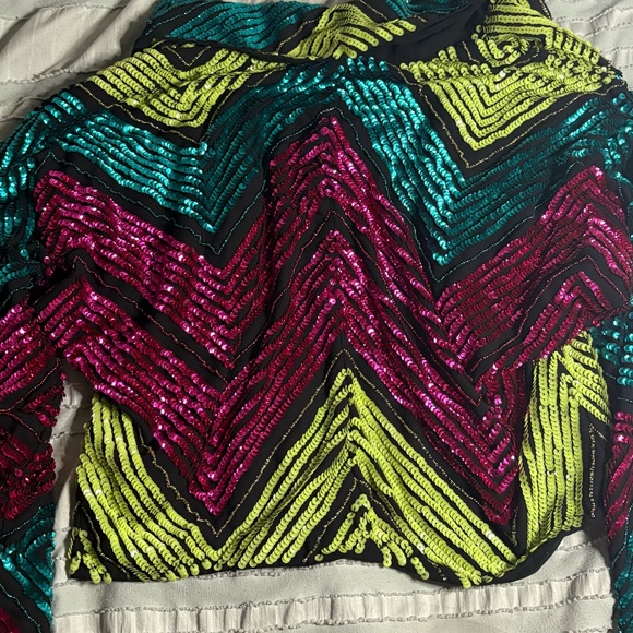 Nasty Gal Black Blazer Jacket with Sequins - Picture 6 of 7